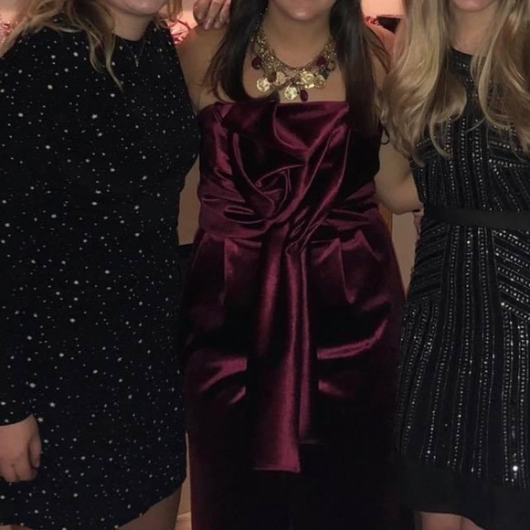 ASOS size 8 beautiful deep red velvet jumpsuit - Picture 7 of 8